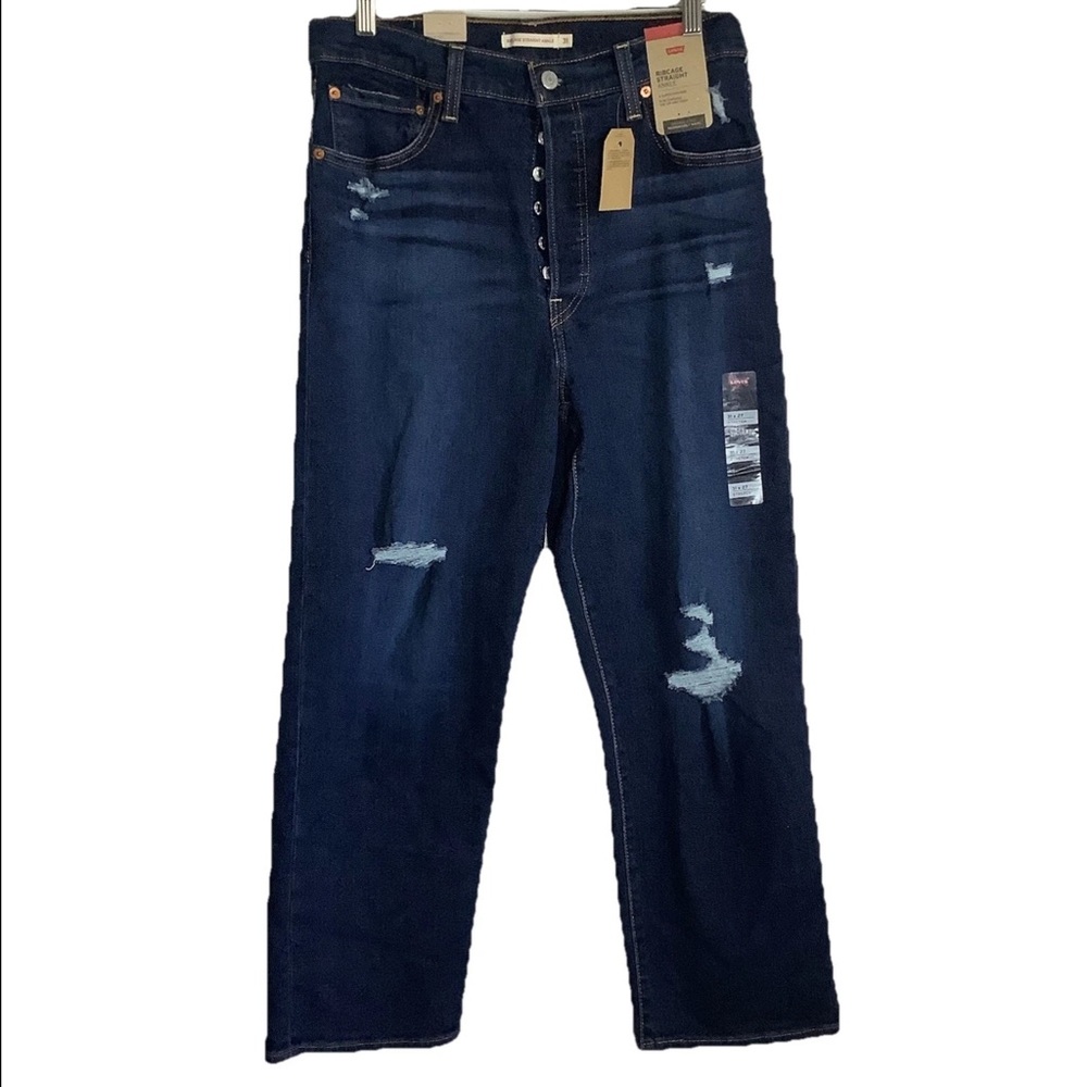 Levi's Women's Ribcage Straight Ankle Jeans Size 31 NWT Button Fly 27" Inseam - Picture 8 of 16